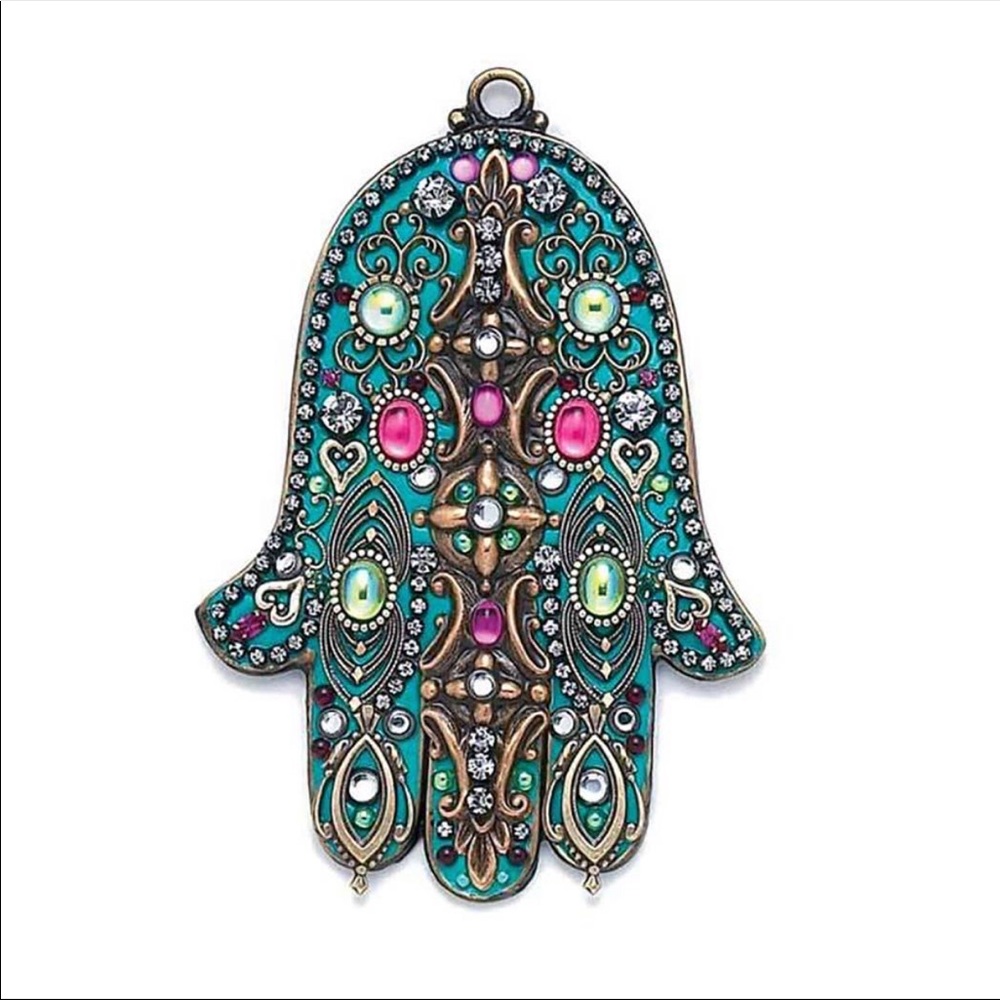 💝Teal and Magenta Wall Hamsa💝